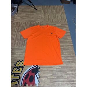 Dickies T‎ Shirt Mens XLT Orange Lightweight Crew Neck Pocket Tee Hi-Vis